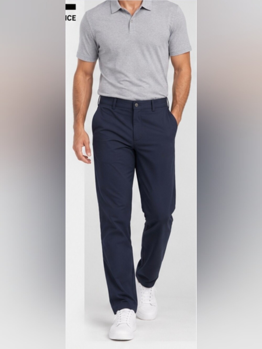 32 Degrees Cool Stretch Performance Pants Men’s 38x34 Navy Flat Front Straight L